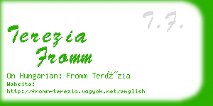 terezia fromm business card
